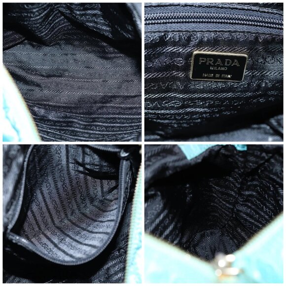 PRADA Chain Shoulder Bag Nylon Blue Auth ar12043 - Picture 15 of 16